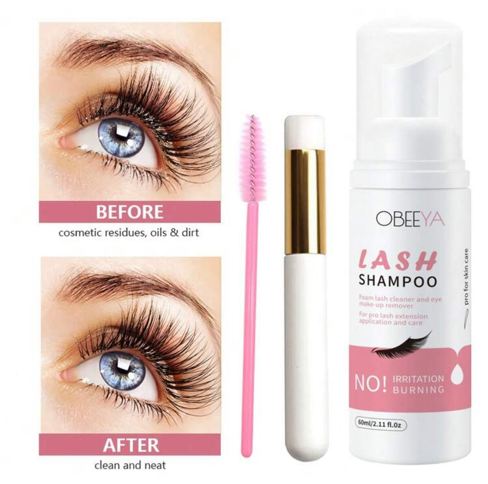 Gentle lash extension cleaner