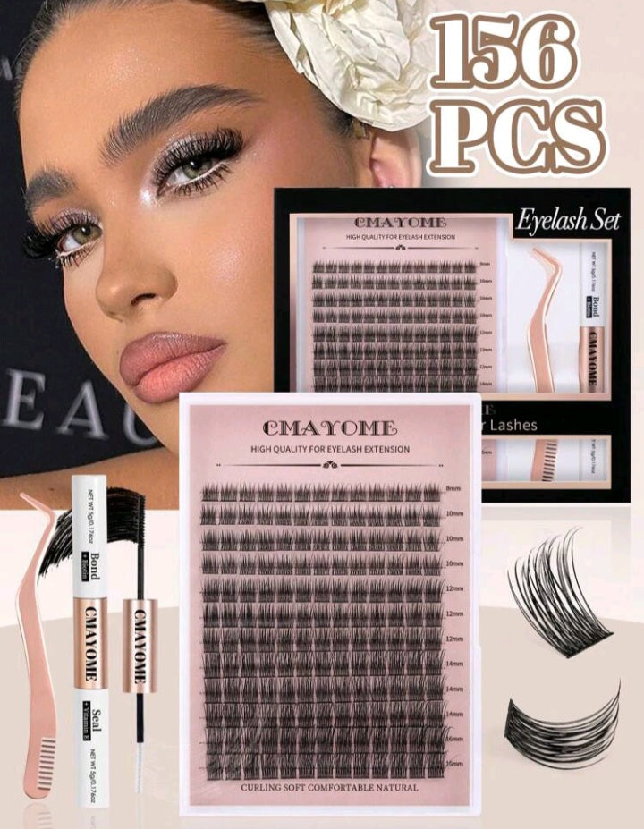 CMAYOME 156 PCS Curly Eyelashes DIY Kit